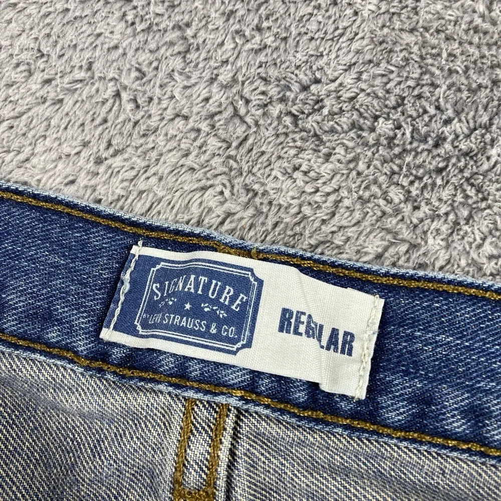Levis Signature Regular Fit Jeans Mens‎ 36x34 Blue Medium Wash Mid Rise